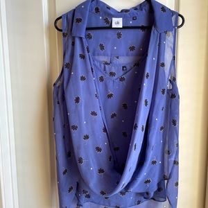 Cabi Crossover Top L Sheer with matching cami